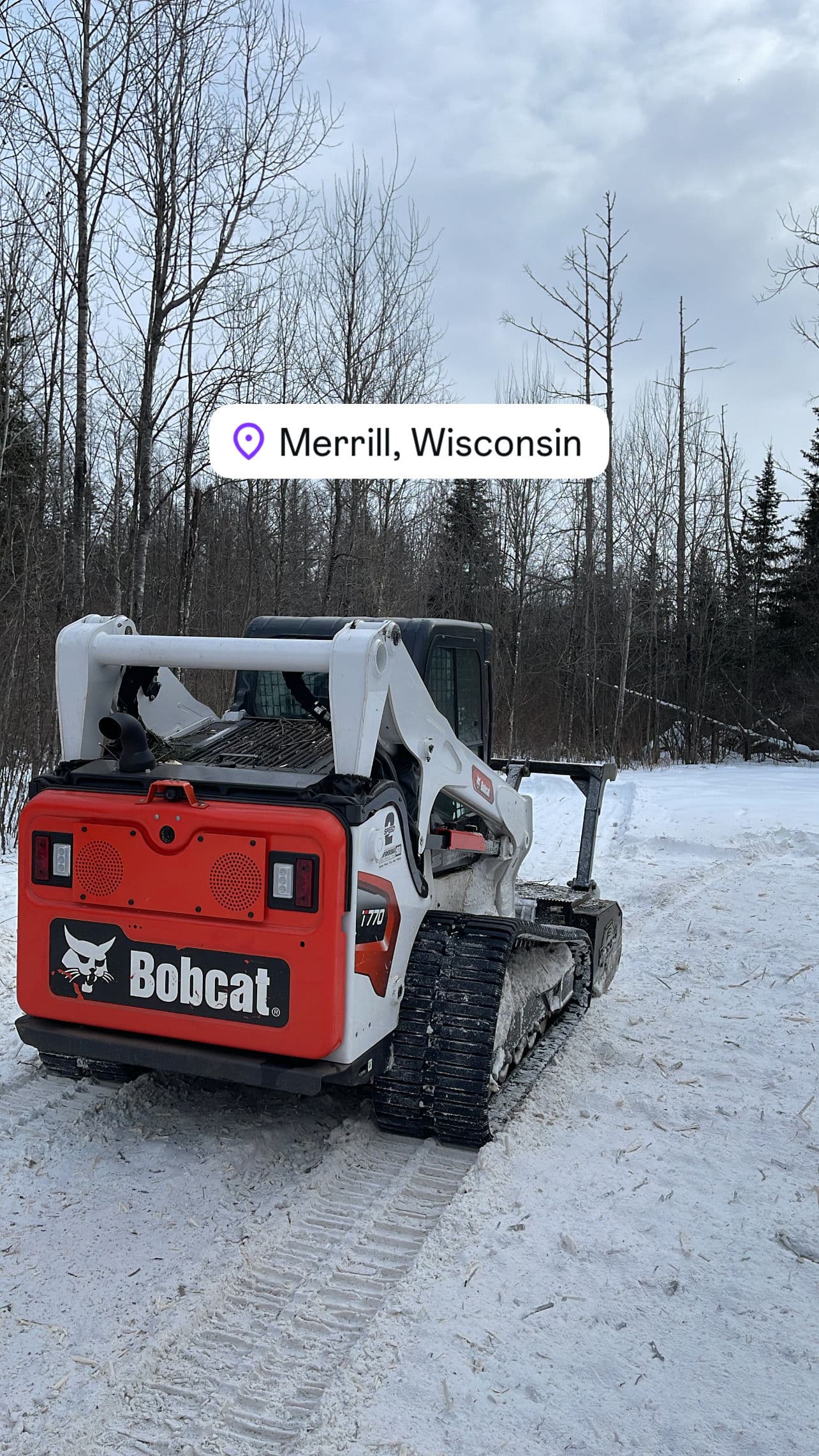 Project Snowy Trails Cleared in Merrill with Bobcat Power image