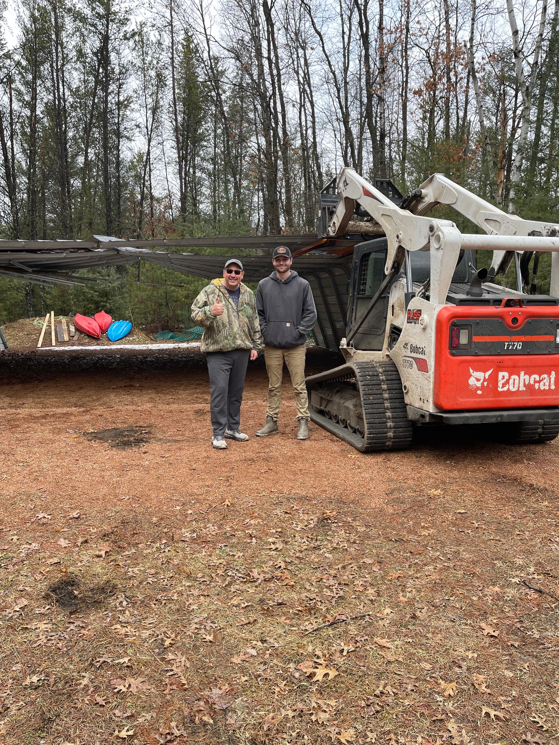 Pontoon Rescued from a Collapsed Snow-Damaged Shelter at Lake DuBay image