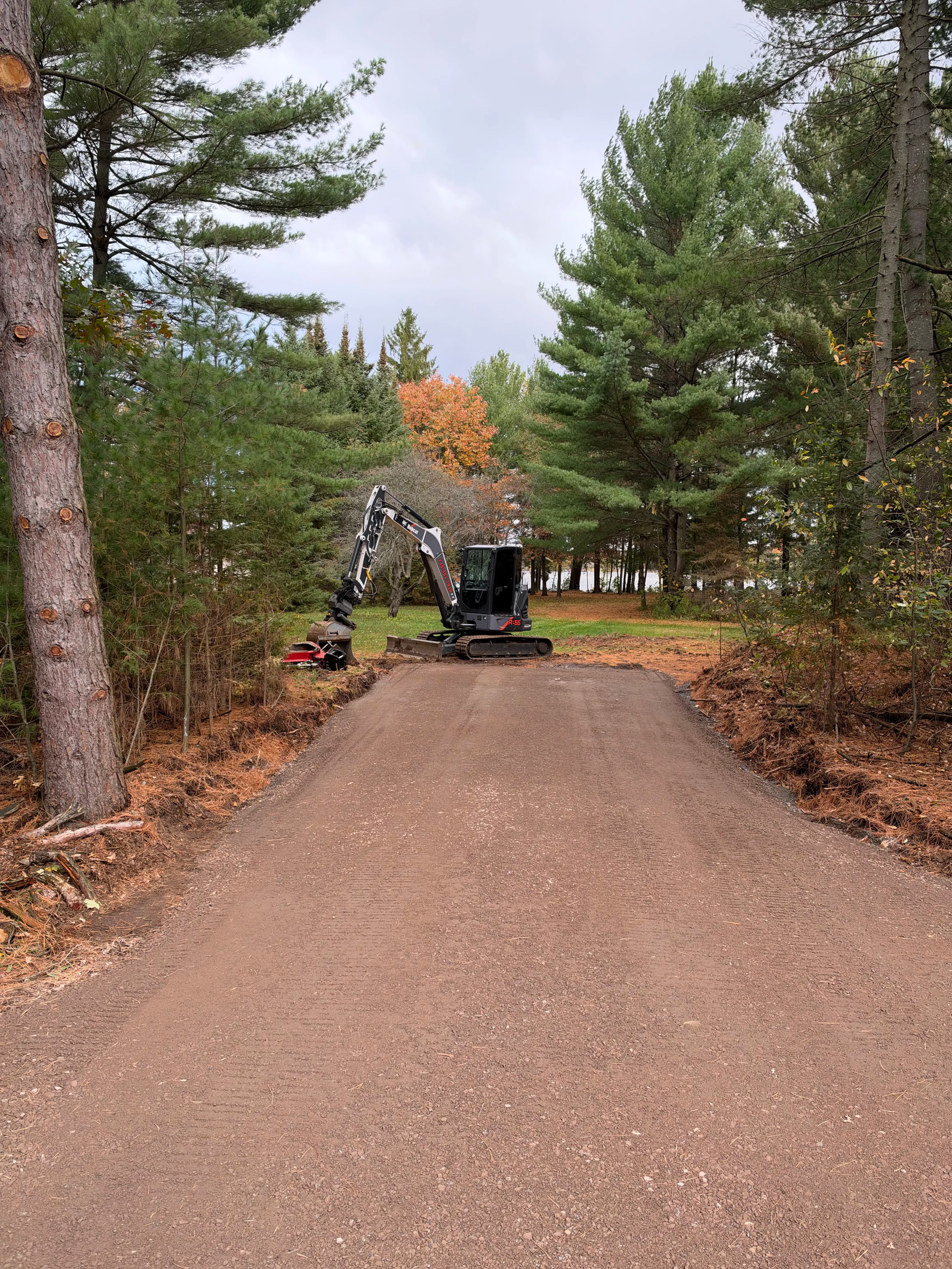 Project Lake DuBay Lot Clearing and Driveway Entrance in Mosinee image