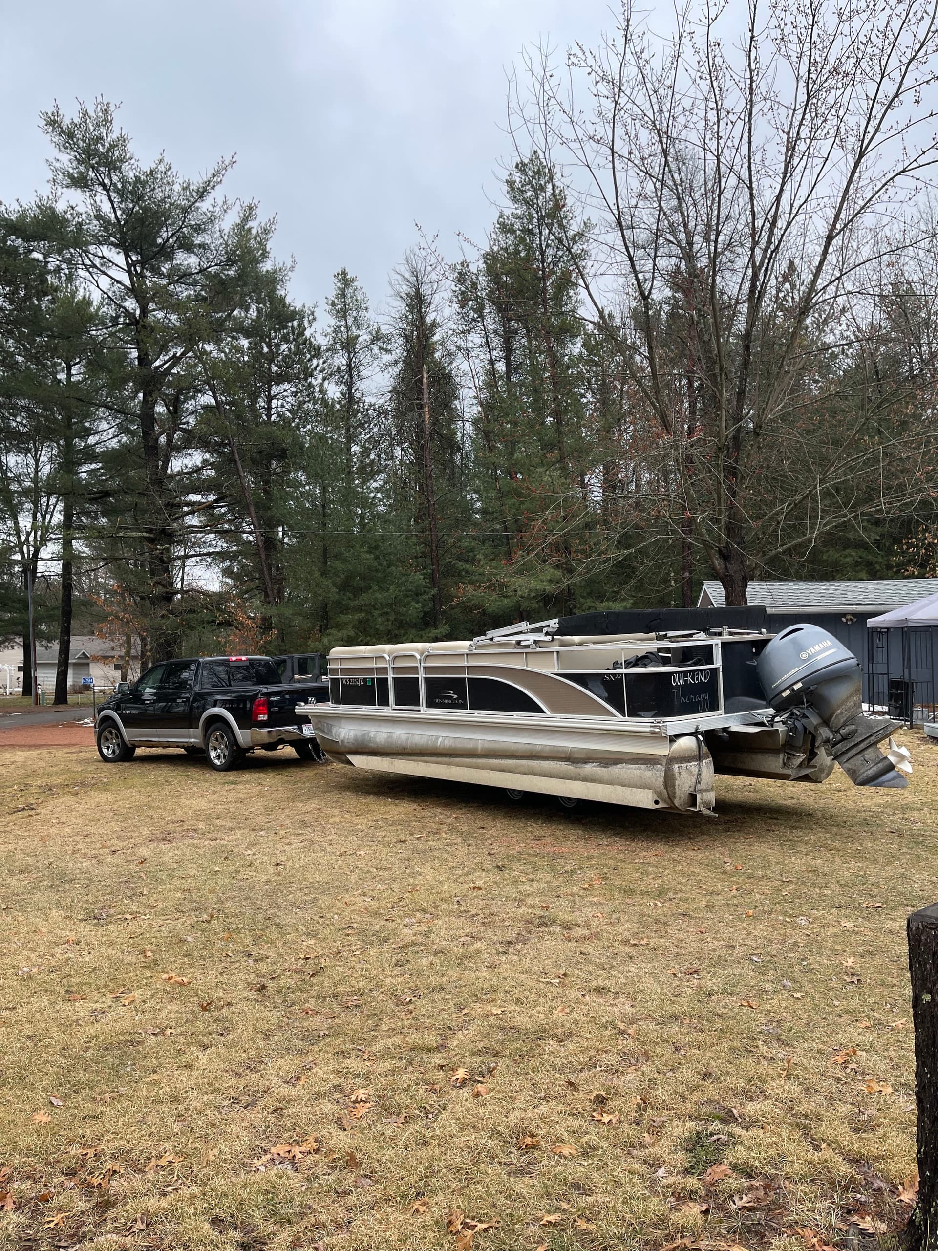 Gallery photos for Pontoon Rescued from a Collapsed Snow-Damaged Shelter at Lake DuBay: Image #3